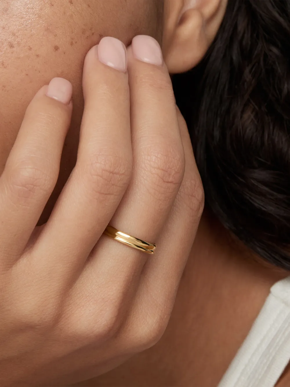 Monica Vinader Siren Muse stacked ring - Oro