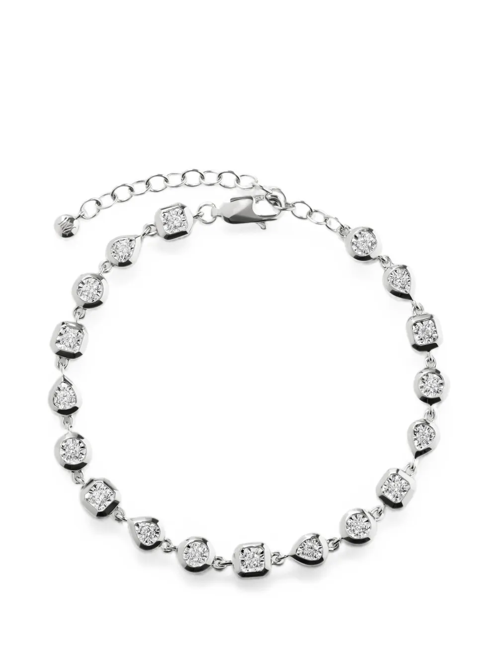 Monica Vinader Bracciale con diamanti - Argento