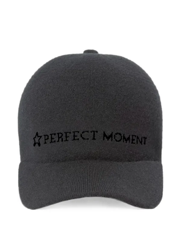 Perfect Moment Logo-embroidered Knit Cap in Grey