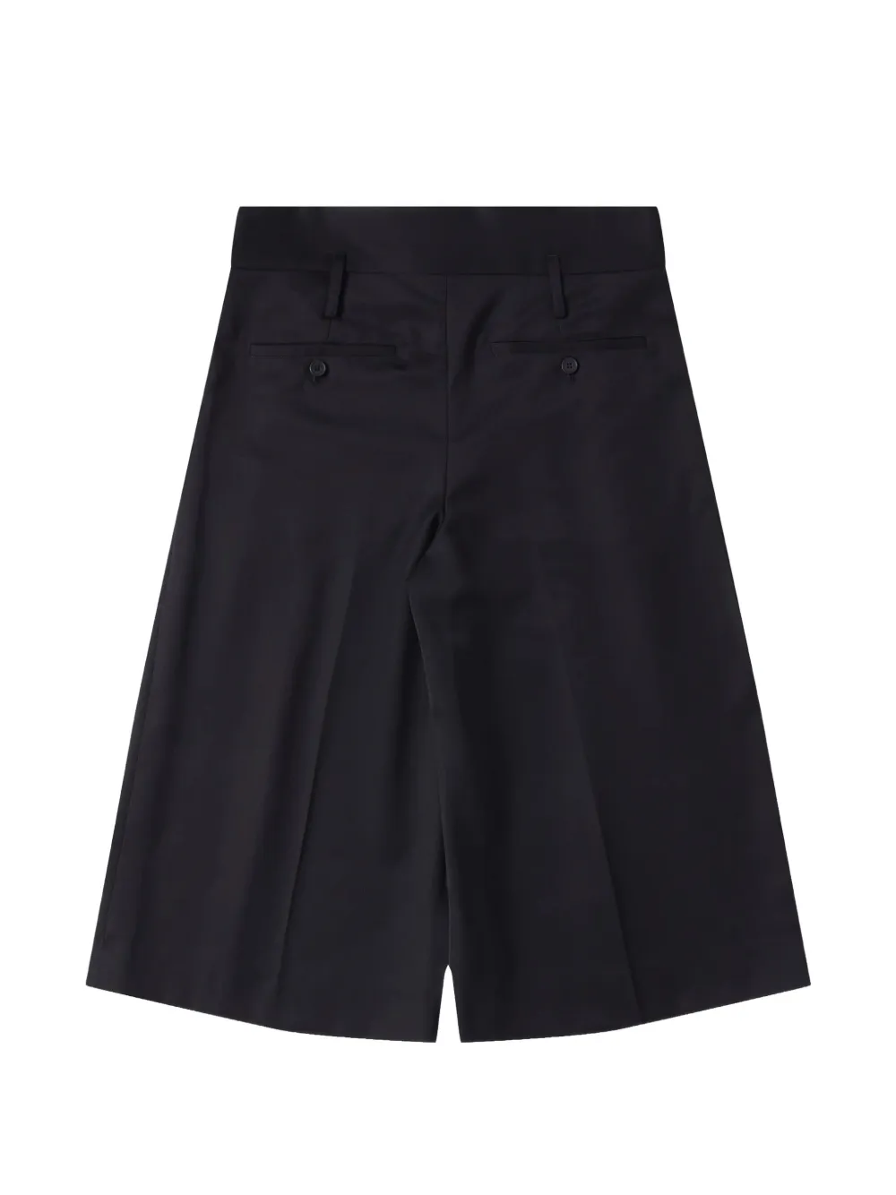 Simone Rocha peeling-waist wide-leg pleated shorts Zwart