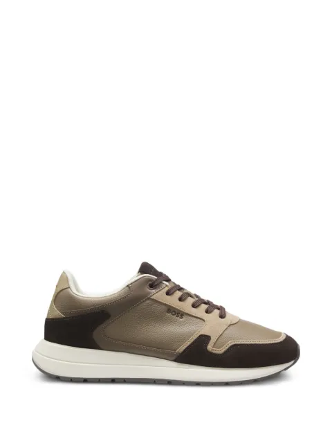 BOSS tenis de piel con paneles