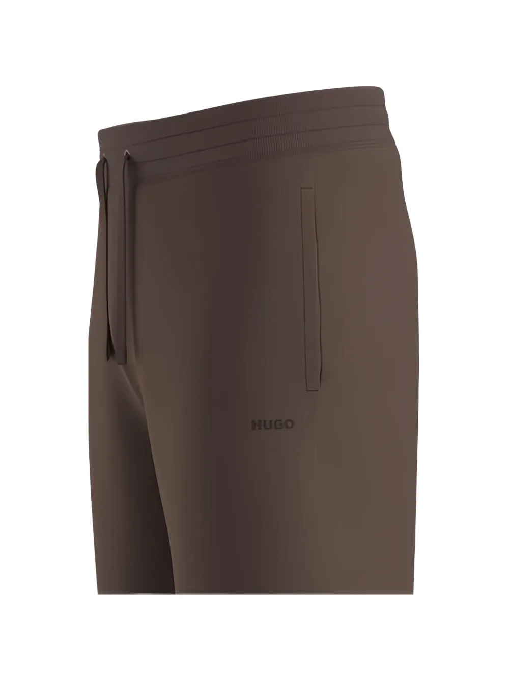 HUGO Katoenen casual broek met elastische manchetten Bruin
