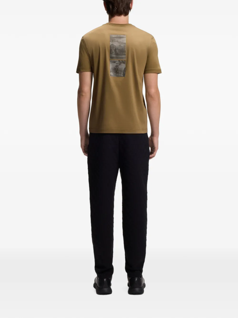 BOSS x Porsche gemerceriseerd katoenen T-shirt met glanzend logo Groen