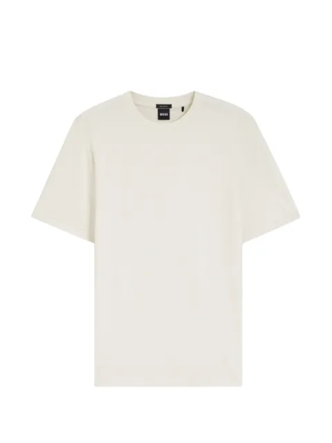 BOSS geometric-jacquard T-shirt in cotton
