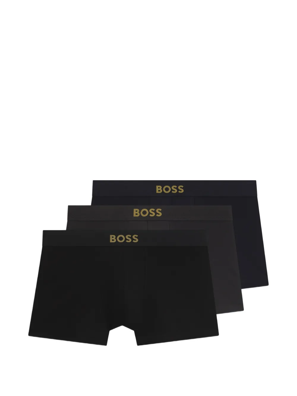 BOSS gift-boxed three-pack of stretch-cotton trunks - Schwarz