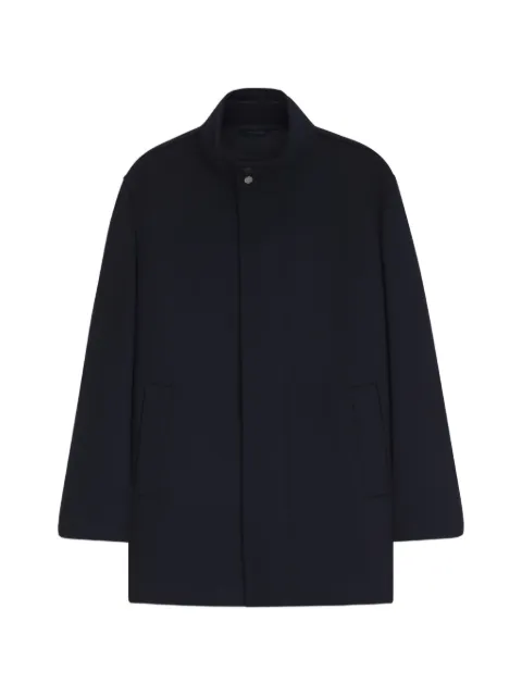 BOSS formal coat in Italian fabric with a stand collar