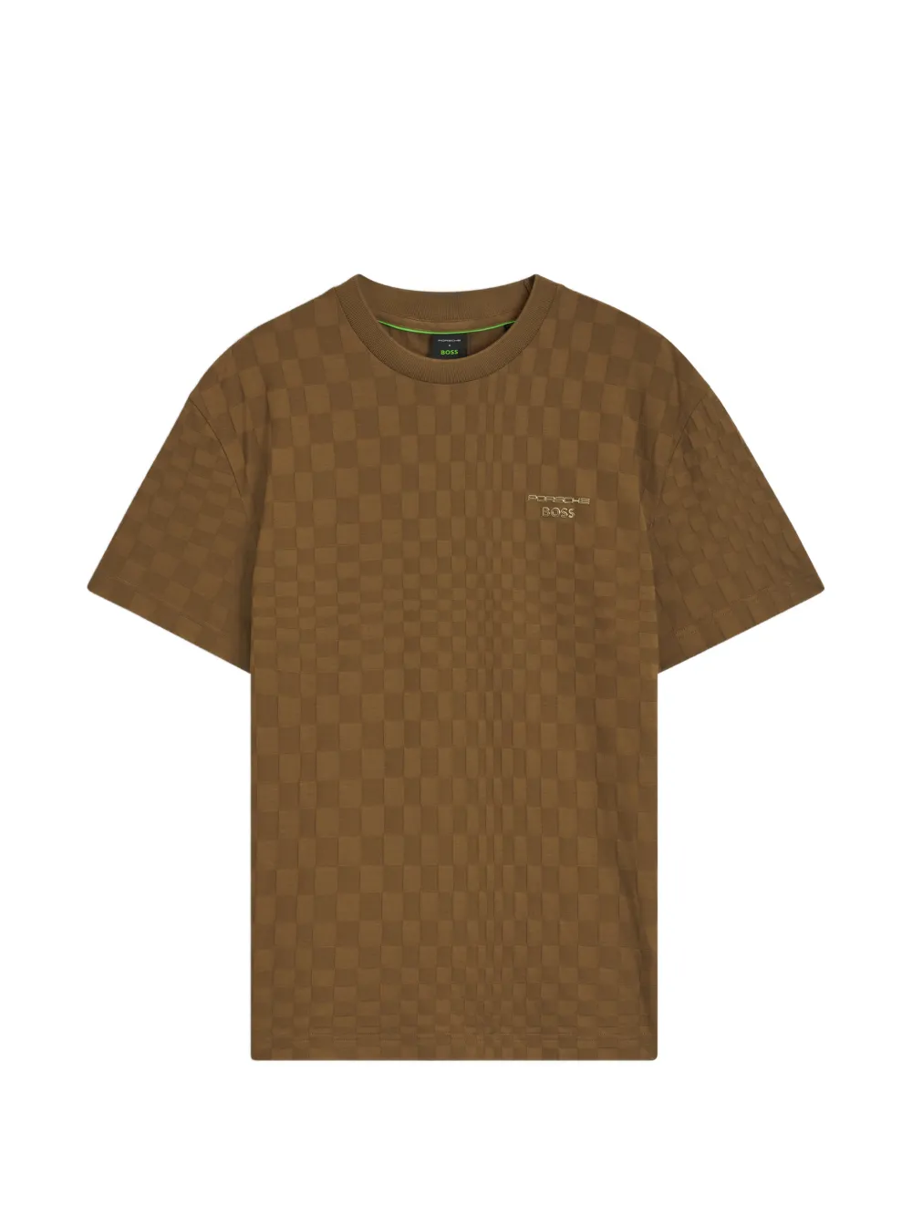 BOSS x Porsche cotton T-shirt with Pasha pattern - Braun