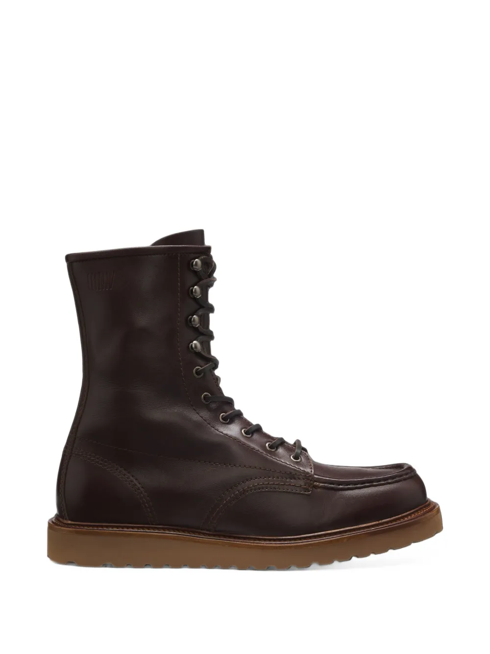 BOSS x Beckham lace-up boots in leather - Braun