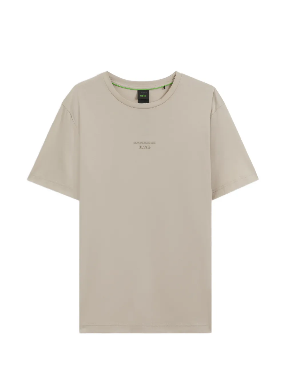 BOSS x Porsche mercerized-cotton T-shirt with glossy logo - Nude