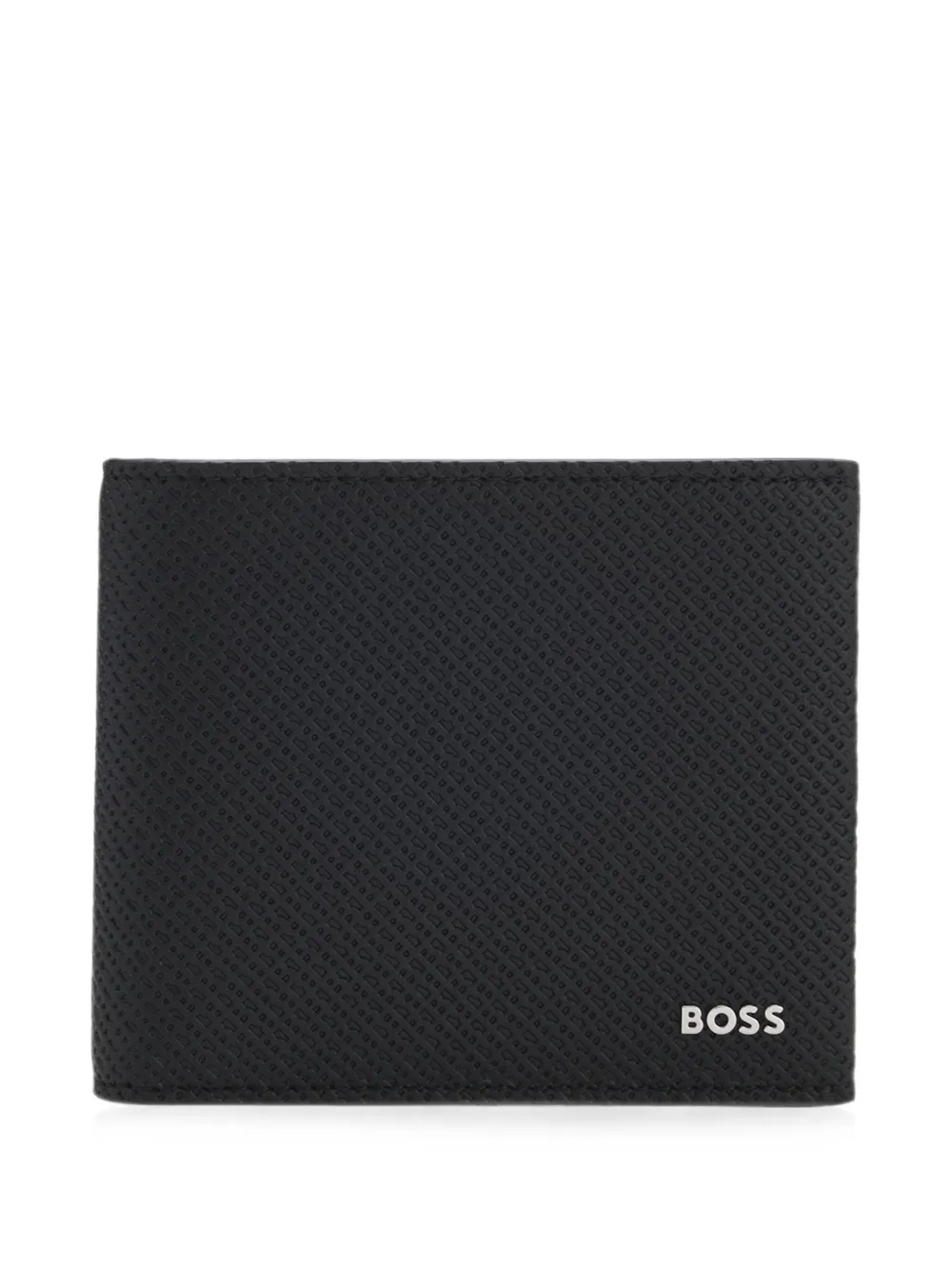 BOSS Portafoglio bi-fold con applicazione - Nero