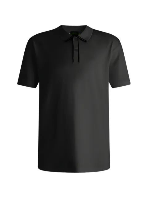 BOSS logo-embroidered tipped polo shirt