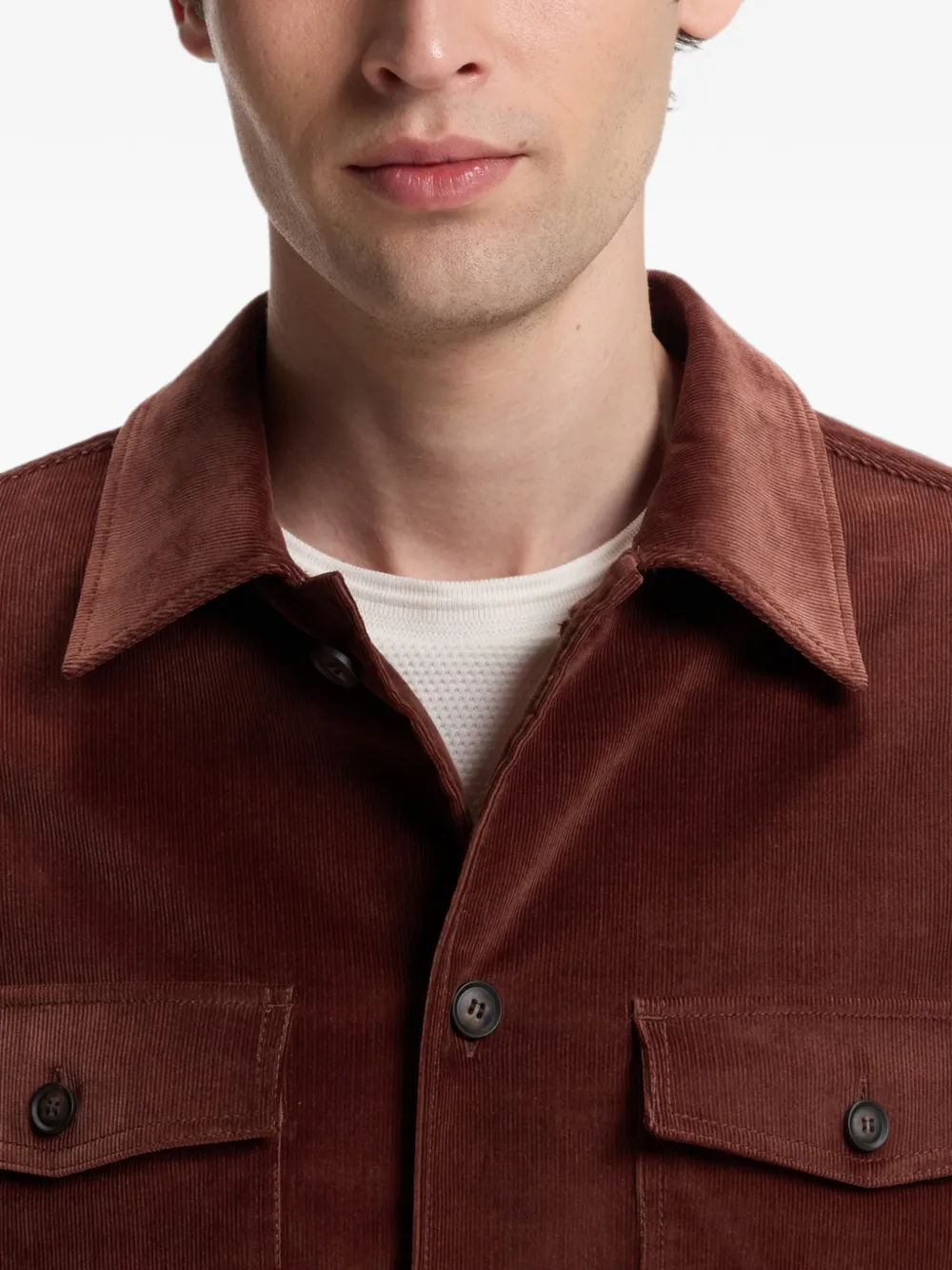 BOSS Ruimvallende blazer van stretch-katoen met micro-patroon Bruin