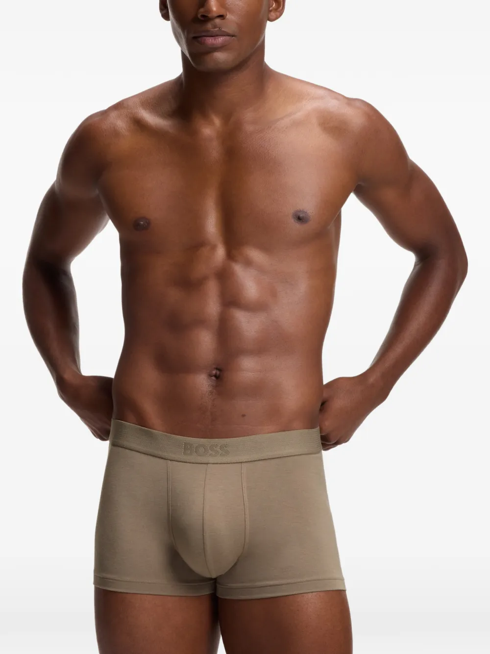 BOSS Drie paar stretch boxershorts Zwart
