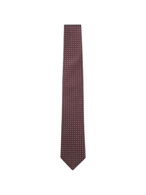 BOSS Gravata de jacquard em seda com padronagem micro