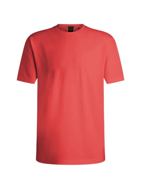 BOSS tonal flock-logo T-shirt in stretch cotton