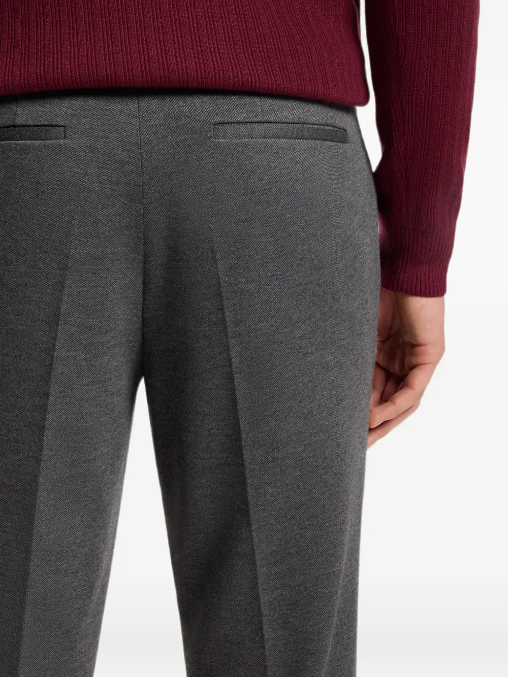 HUGO Gemêleerde extra slim-fit broek van stretch wol Grijs