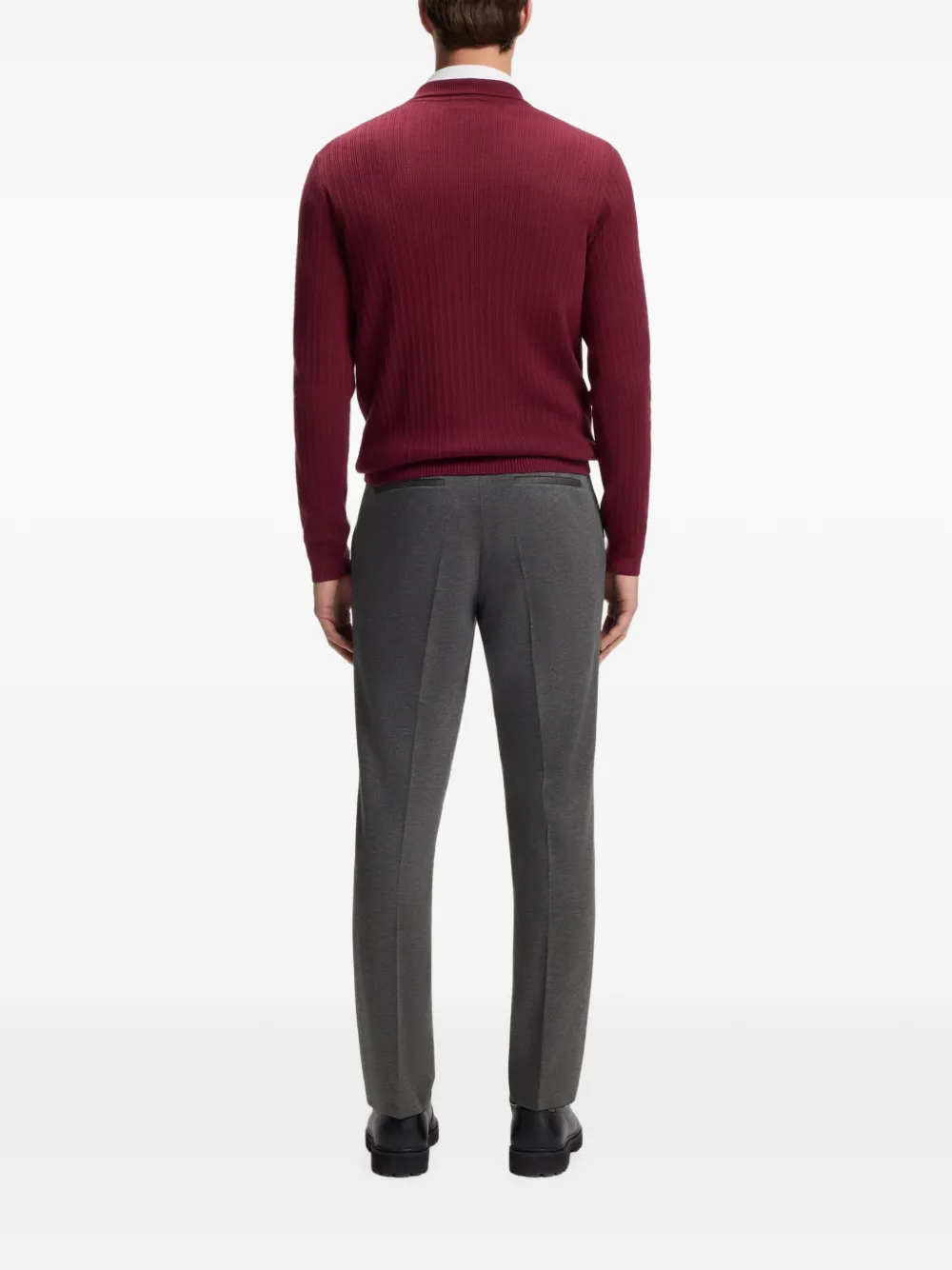 HUGO Gemêleerde extra slim-fit broek van stretch wol Grijs