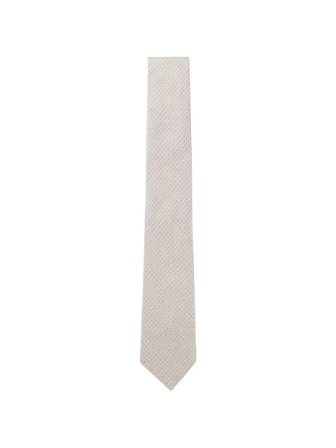 BOSS geometric-pattern silk tie