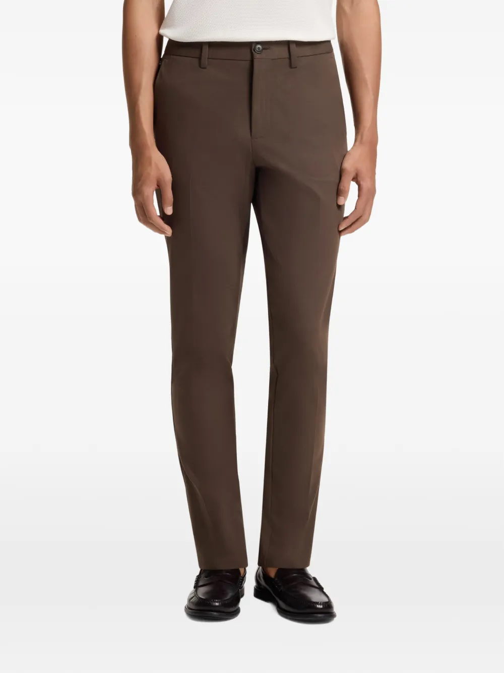 BOSS Slim-fit stretch broek Bruin
