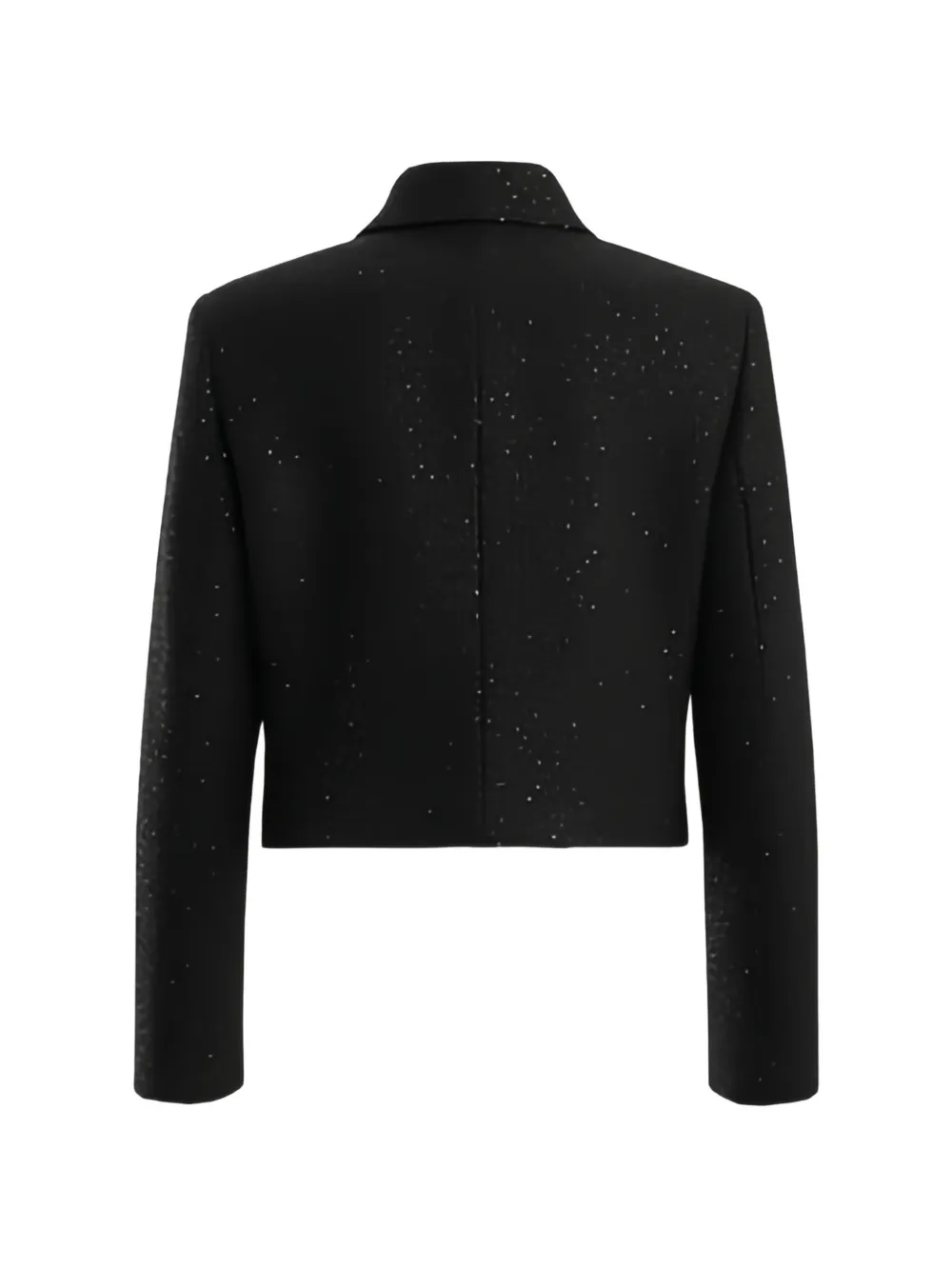 HUGO Bouclé gebreid cropped jack Zwart
