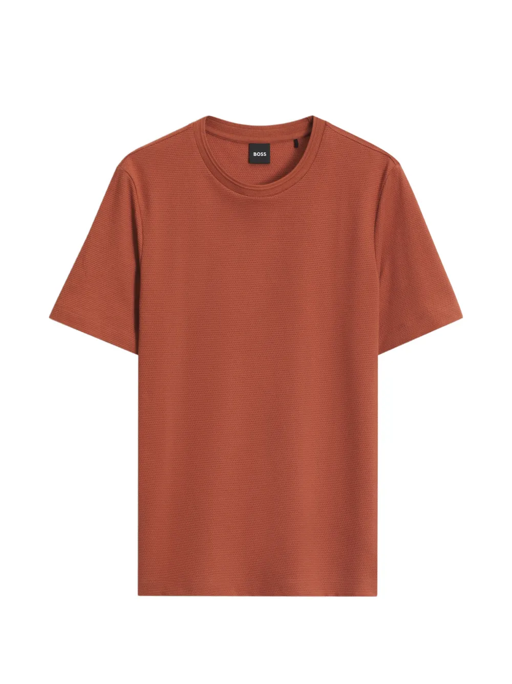 BOSS bubble-jacquard structure t-shirt in a cotton blend - Rot
