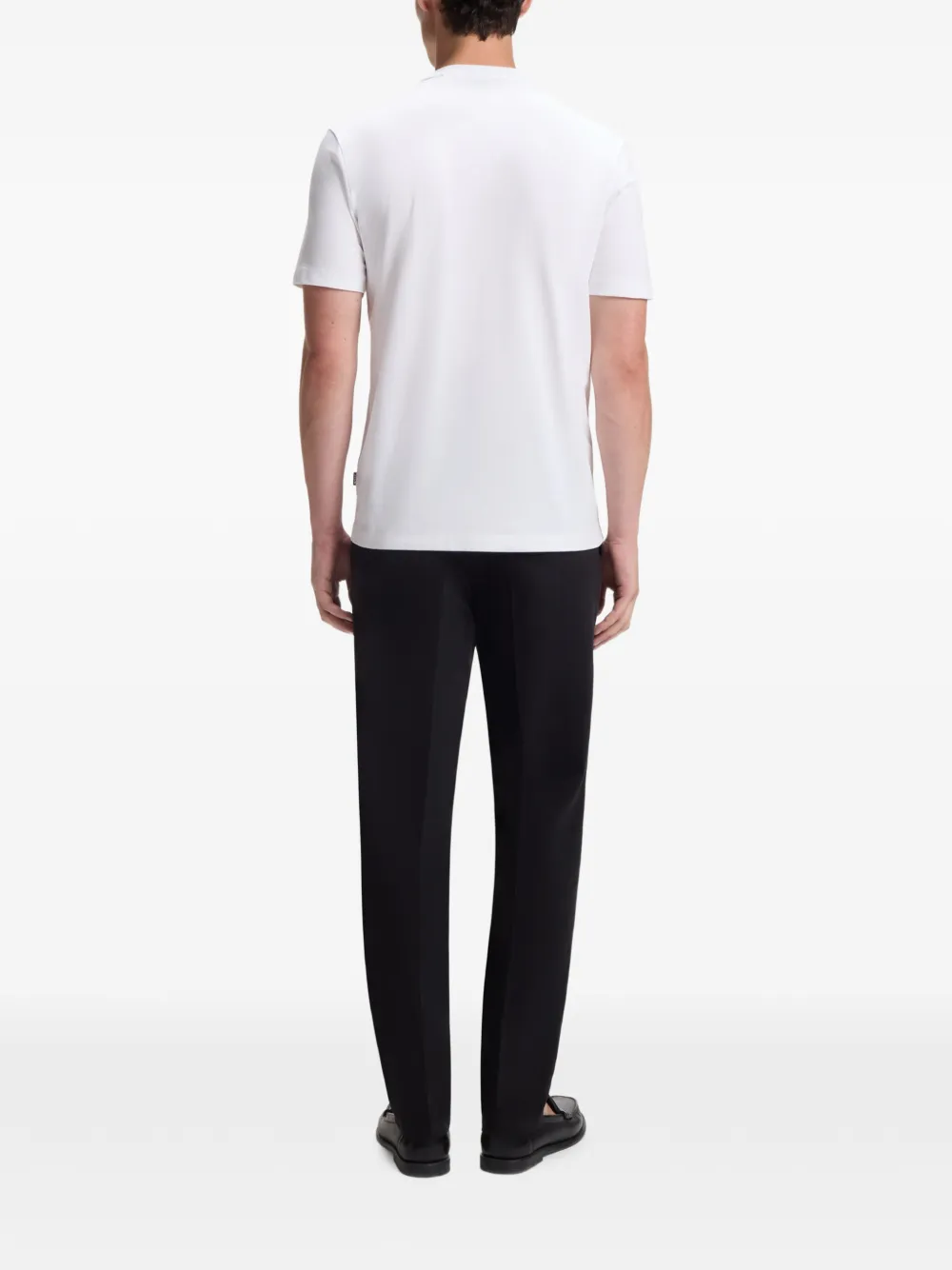 BOSS Katoenen-jersey T-shirt met logo Wit