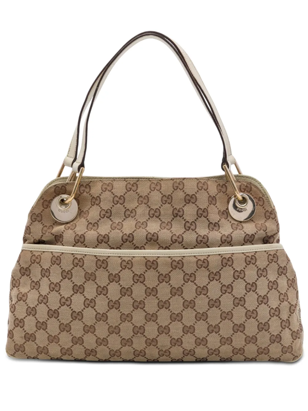 Gucci Pre-Owned 2000-2015 GG Canvas Eclipse shoulder bag - White
