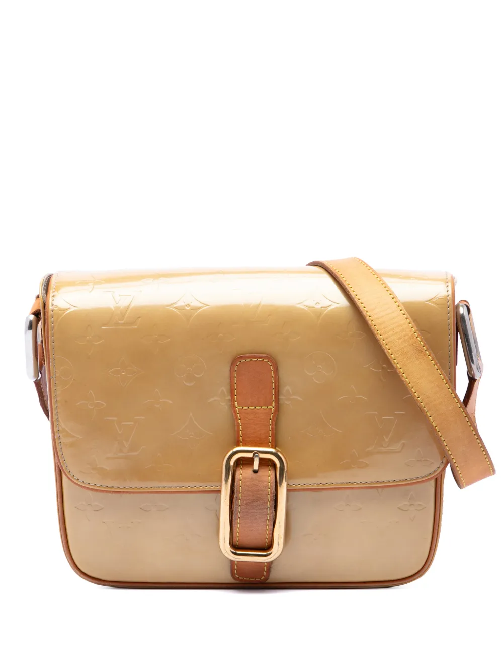 Louis Vuitton Pre-Owned 2001 Monogram Vernis Christie GM crossbody bag - Marrone