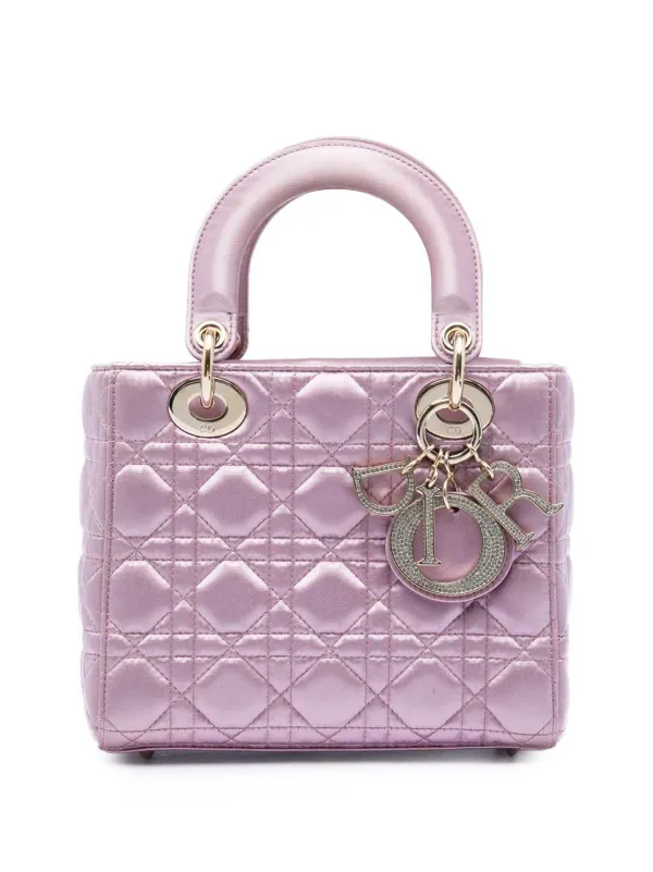 Christian Dior Pre-Owned 2019 スモール サテン カナージュ 