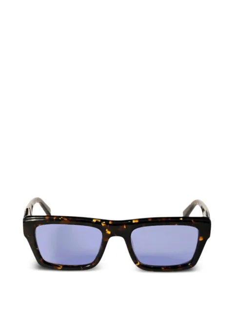 Off-White tortoiseshell-effect rectangle-frame sunglasses