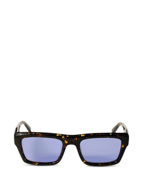 Off-White tortoiseshell-effect rectangle-frame sunglasses