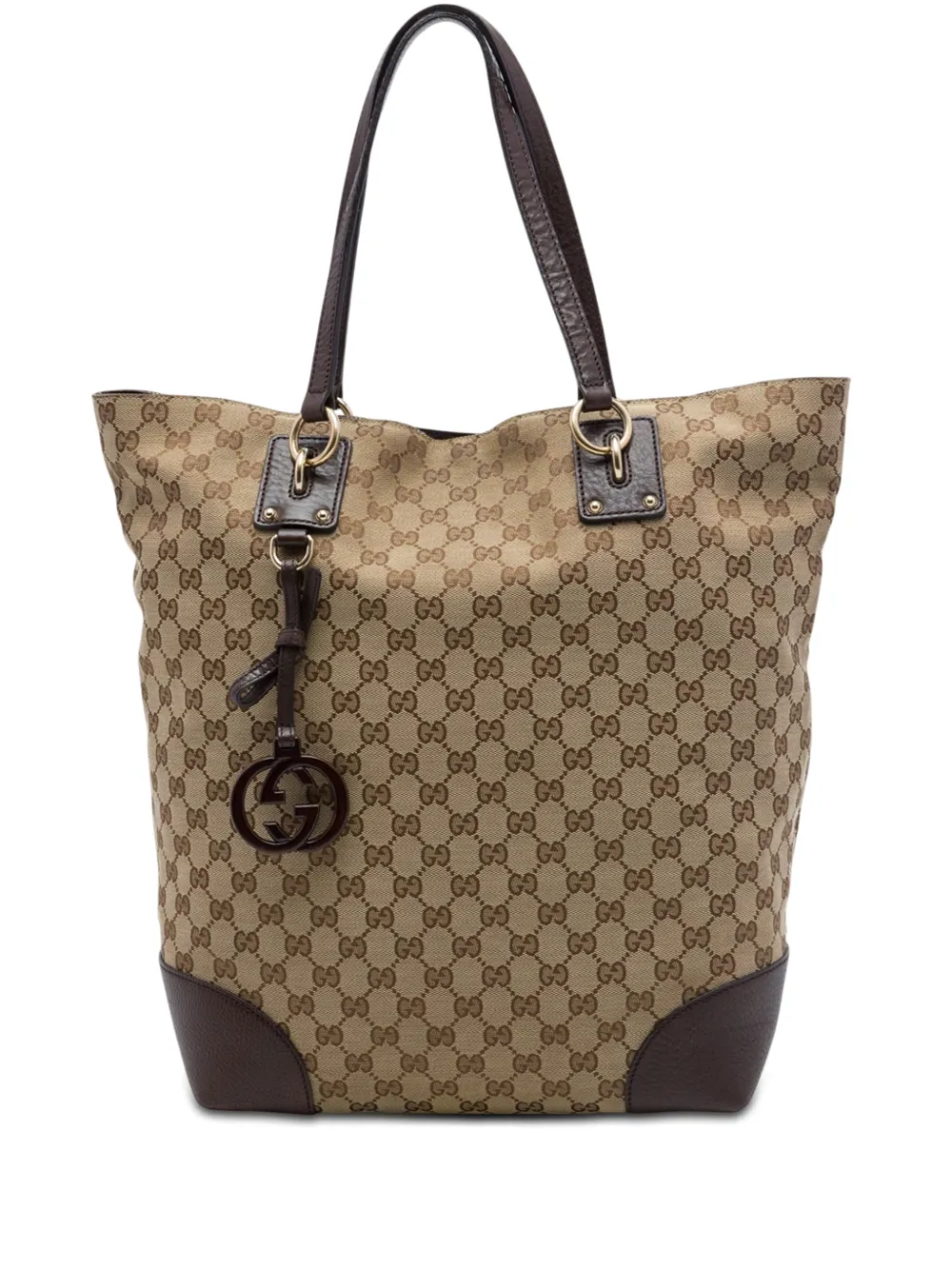 Gucci Pre-Owned 2016-2026 Large GG Canvas GG Charm tote bag - Nude