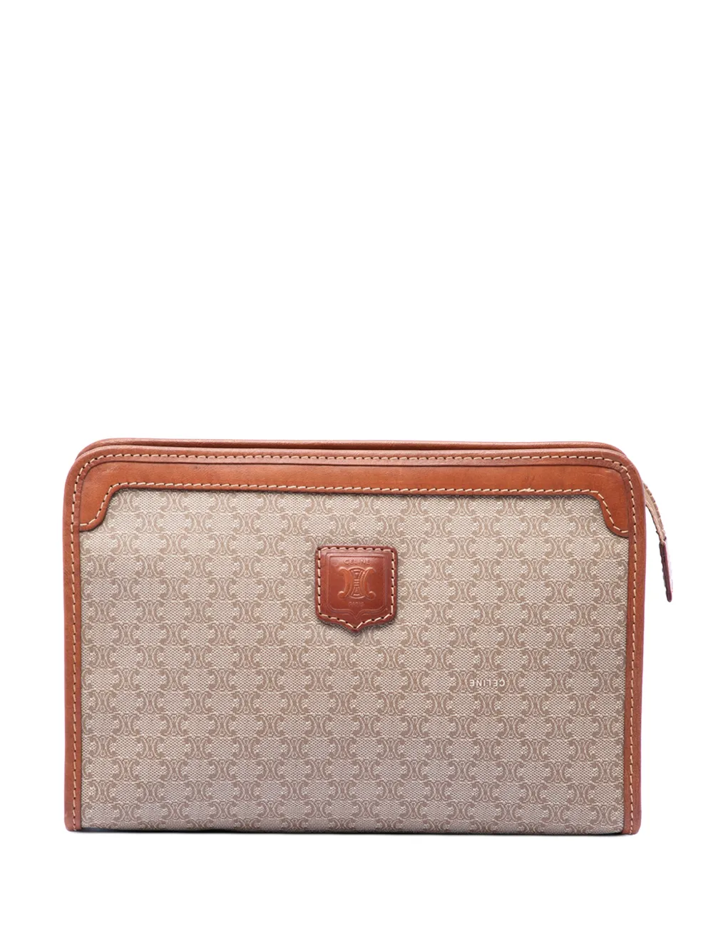 Celine Pre-Owned 2006 Macadam Coated Canvas clutch bag - Neutrals