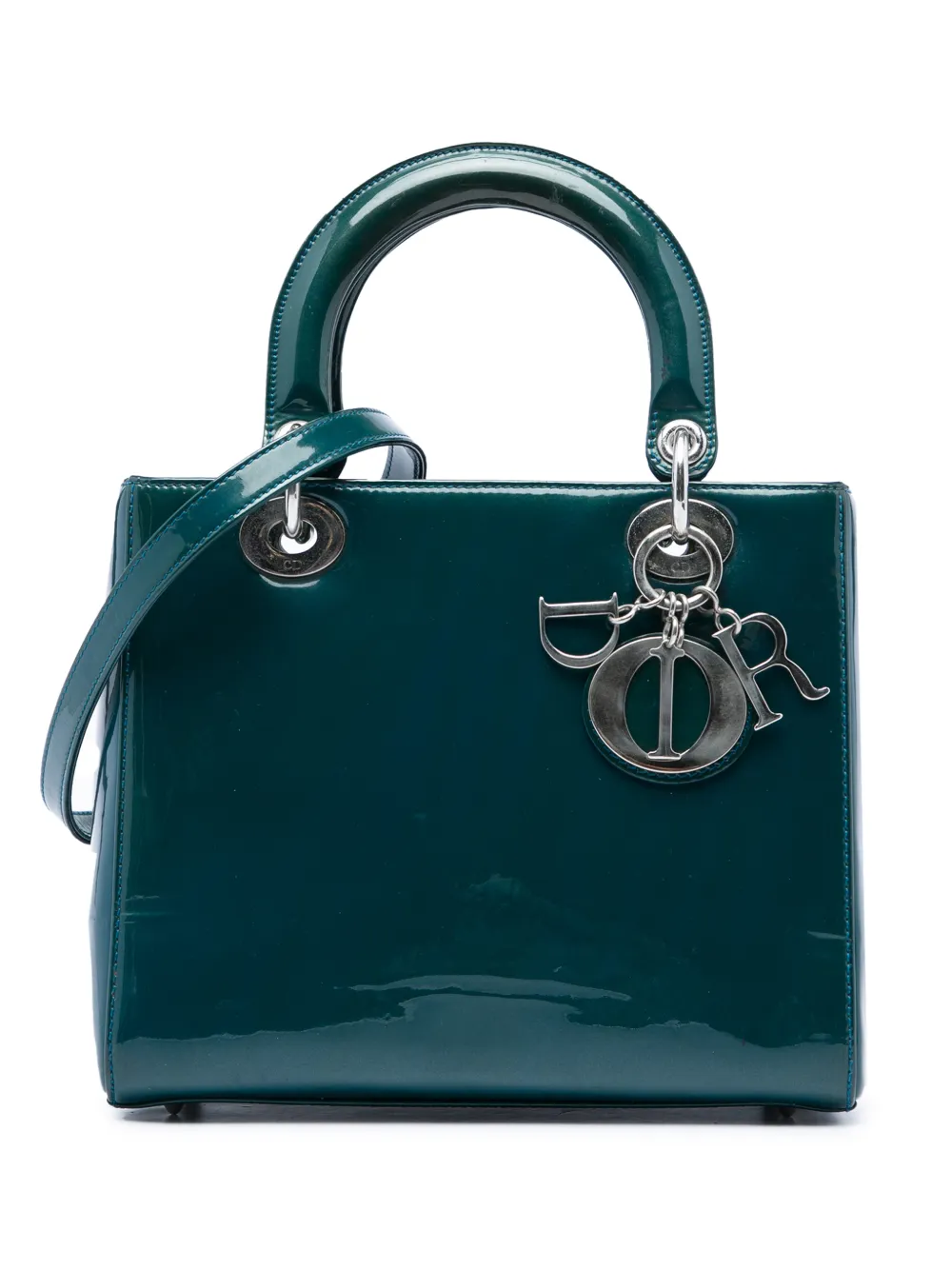 Christian Dior Pre-Owned 2015 Medium Patent Lady Dior satchel - Blau