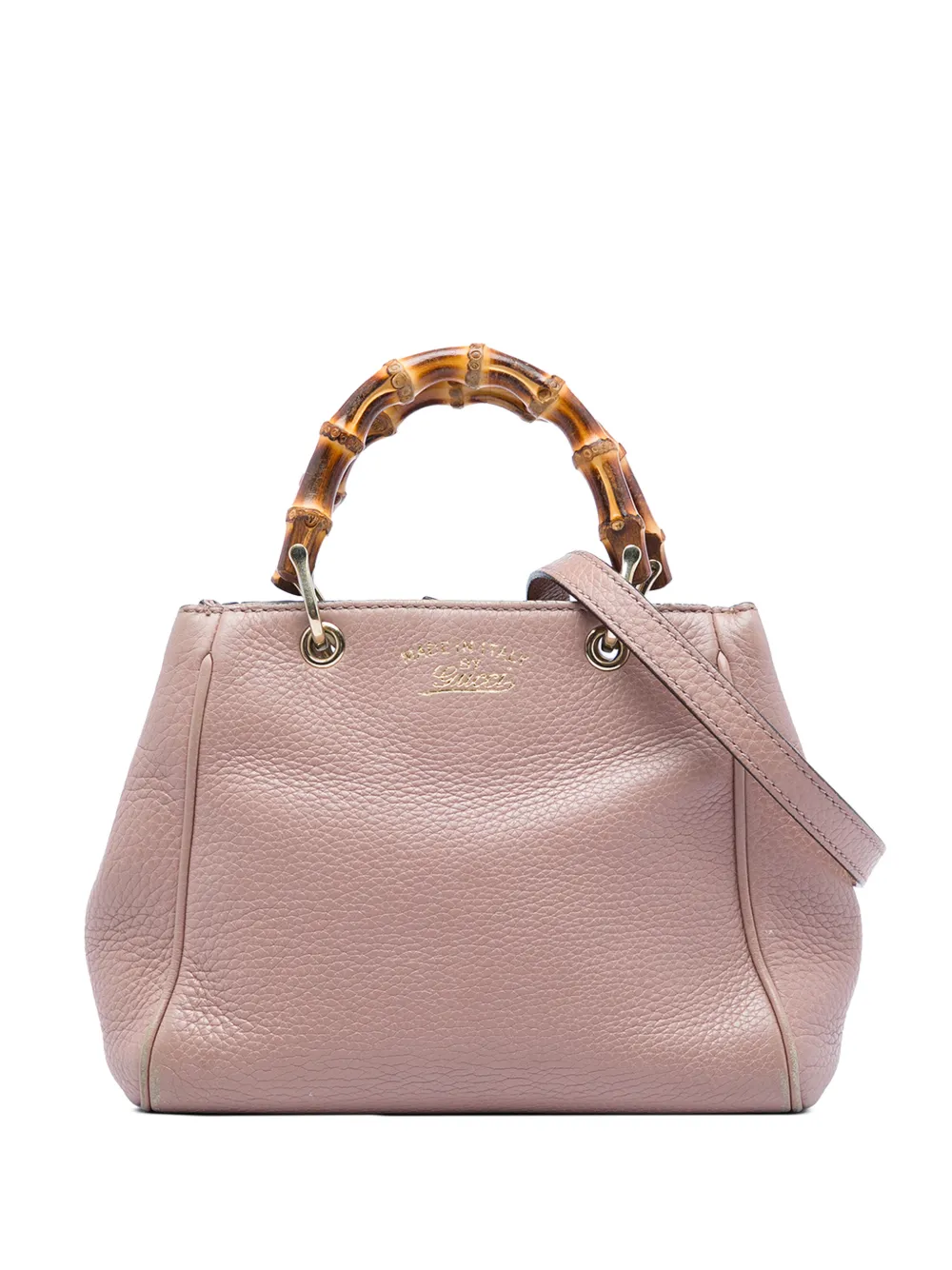 Gucci Pre-Owned 2016-2026 Mini Calfskin Bamboo Shopper satchel - Rosa