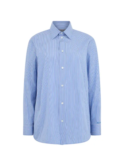 Balenciaga striped poplin shirt in blue/navy
