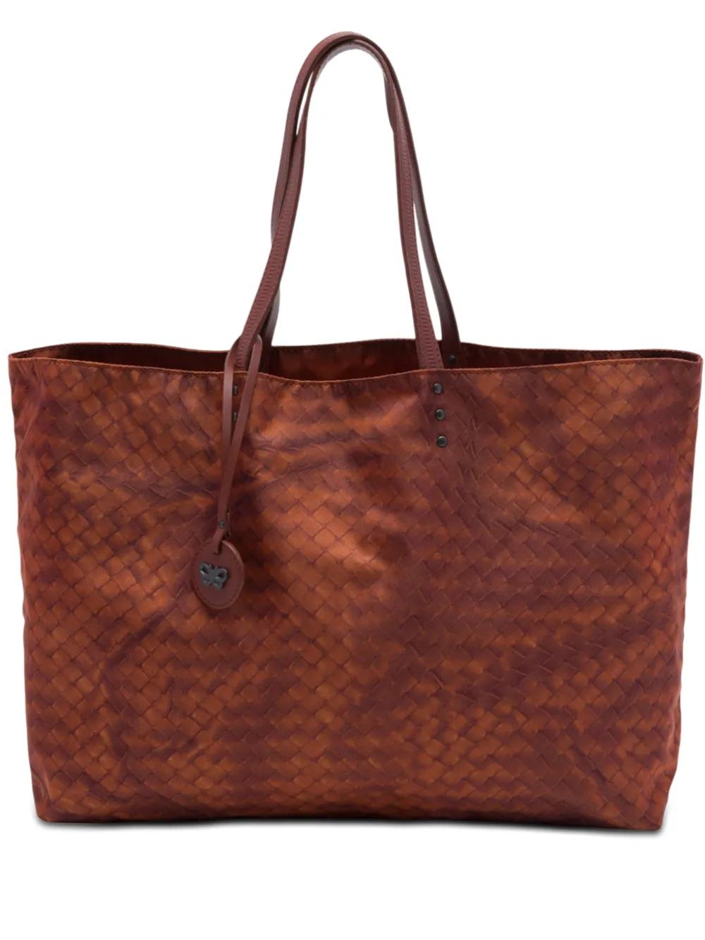 Bottega Veneta Pre-Owned 2012-2026 Nylon Intrecciolusion tote bag - Marrone