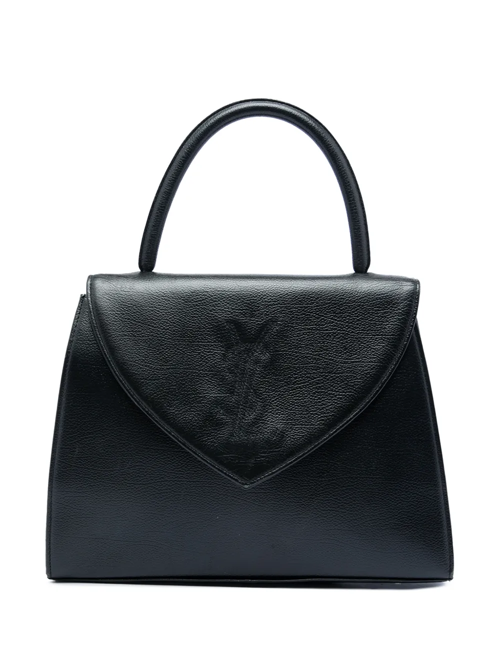 Saint Laurent Pre-Owned 20th Century Textured Leather Monogram Top Handle Bag handbag - Nero