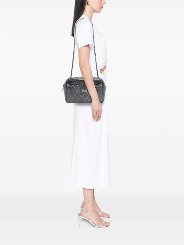 CHANEL Pre-Owned 2008-2009 ミディアム メタリック マトラッセ カーフ 