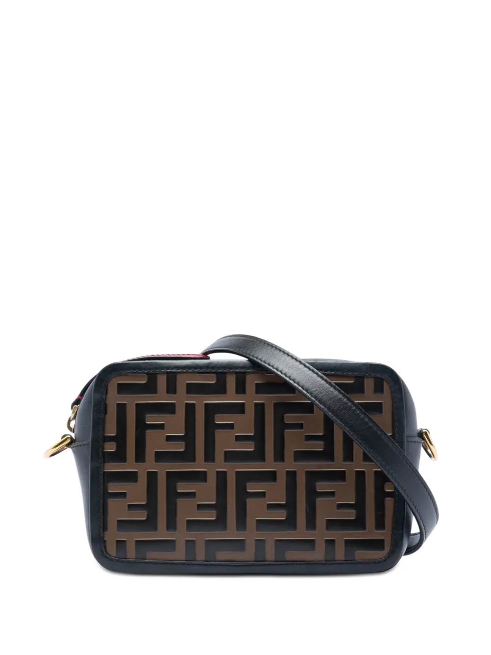Fendi Pre-Owned 2010-2026 Mini Zucca Embossed Leather Camera Bag crossbody bag - Brown