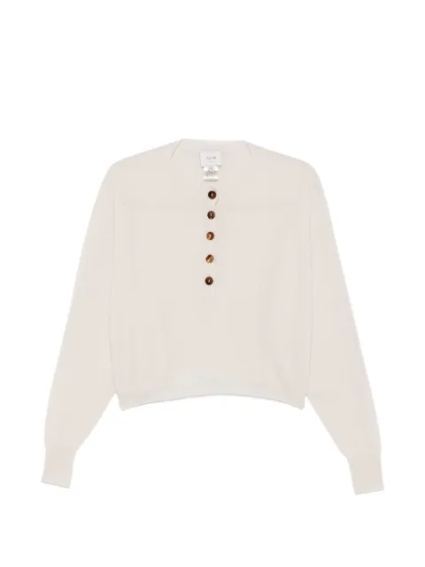 Alysi button-placket long-sleeve sweater