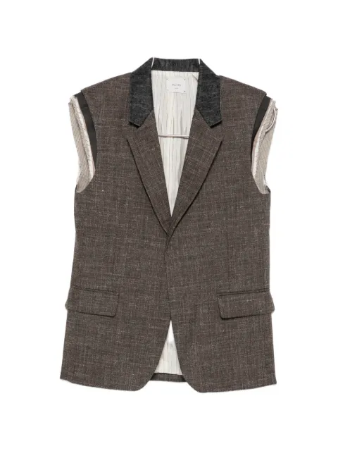 Alysi raw-edge notched-lapel gilet