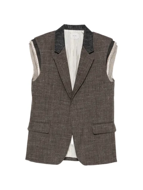 Alysi raw-edge notched-lapel gilet