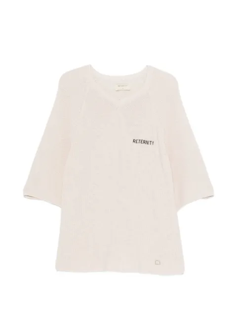 RETERNITY logo-print raglan-sleeve sweater