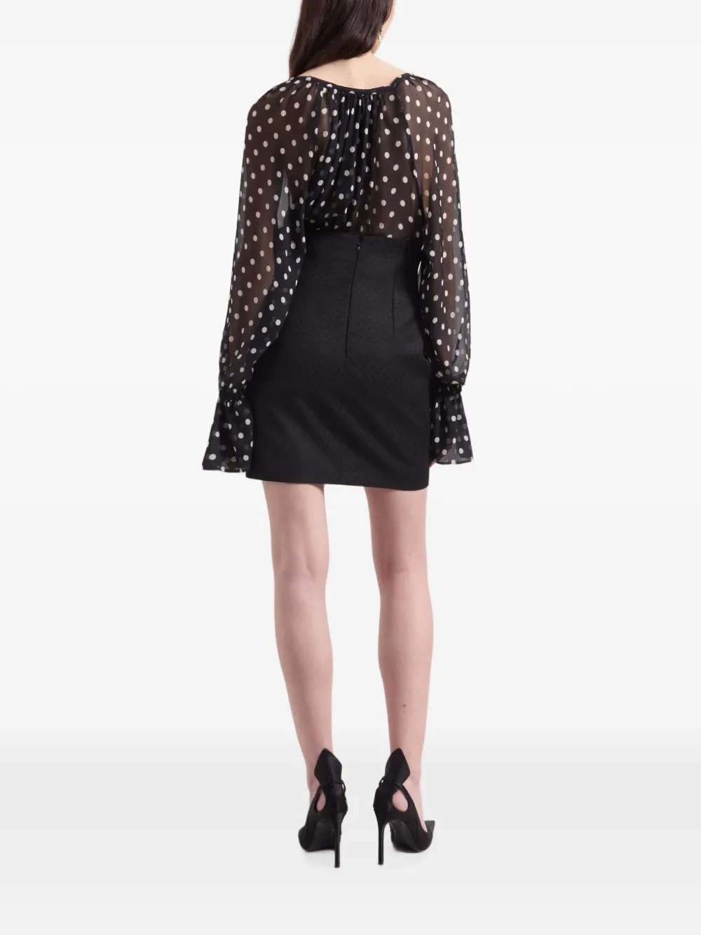 Nina Ricci High-waist mini-rok met jacquard Zwart