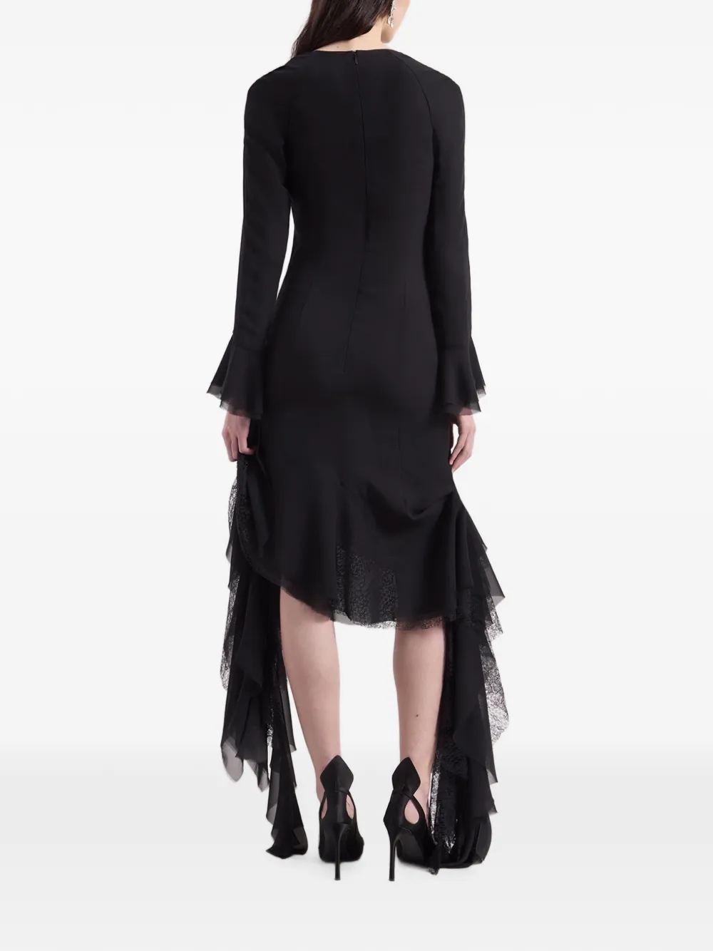 Nina Ricci Jurk met asymmetrische afwerking Zwart