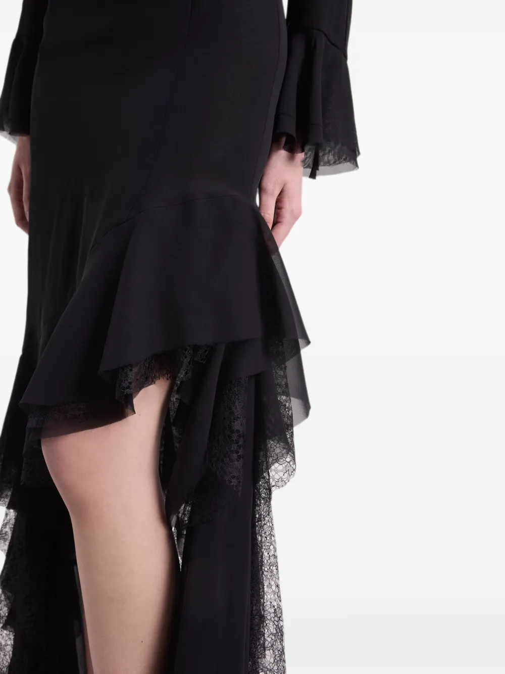 Nina Ricci Jurk met asymmetrische afwerking Zwart