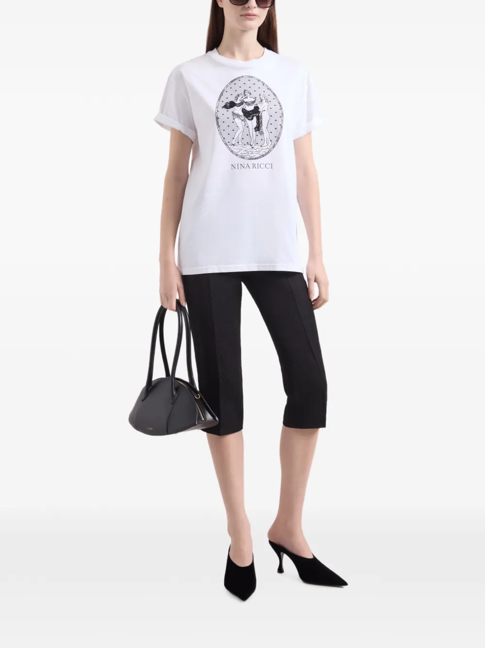 Nina Ricci Three Graces T-shirt met grafische print Wit