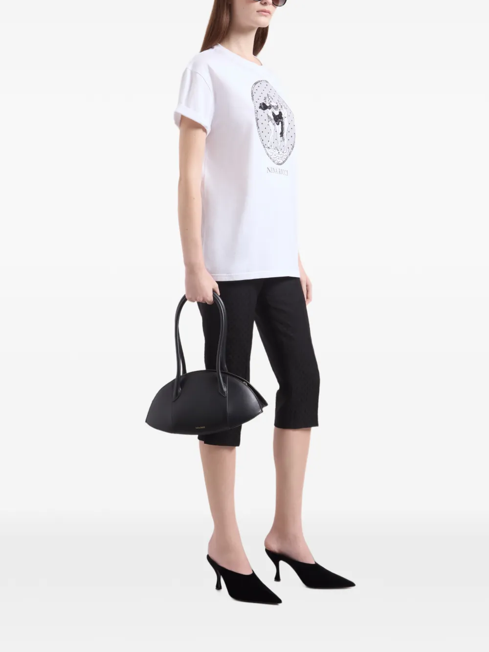 Nina Ricci Three Graces T-shirt met grafische print Wit