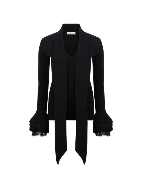 Nina Ricci lace-trim ruffled-cuff sweater